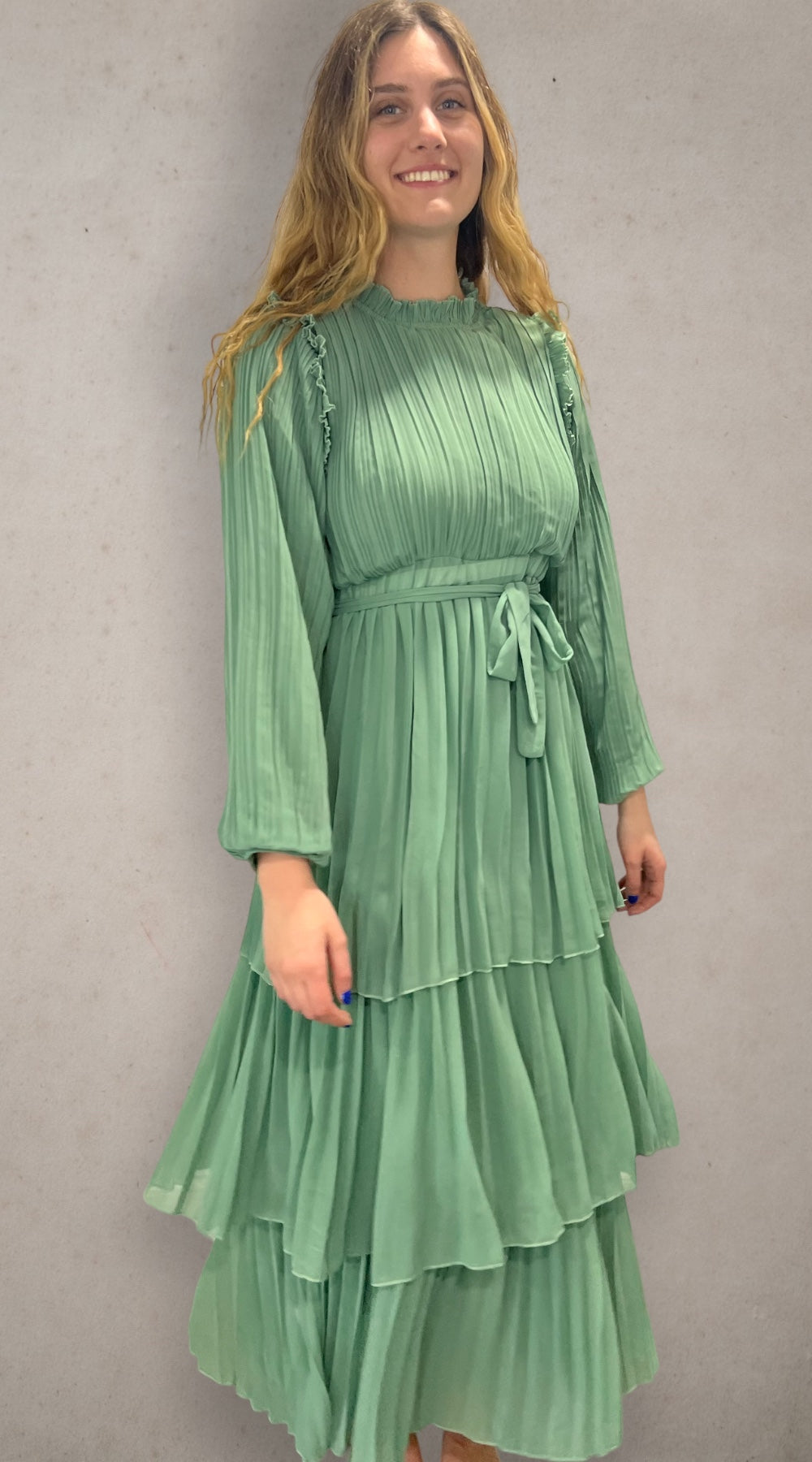 Three Tier dress- Fern Green Three Tier dress- Fern Green