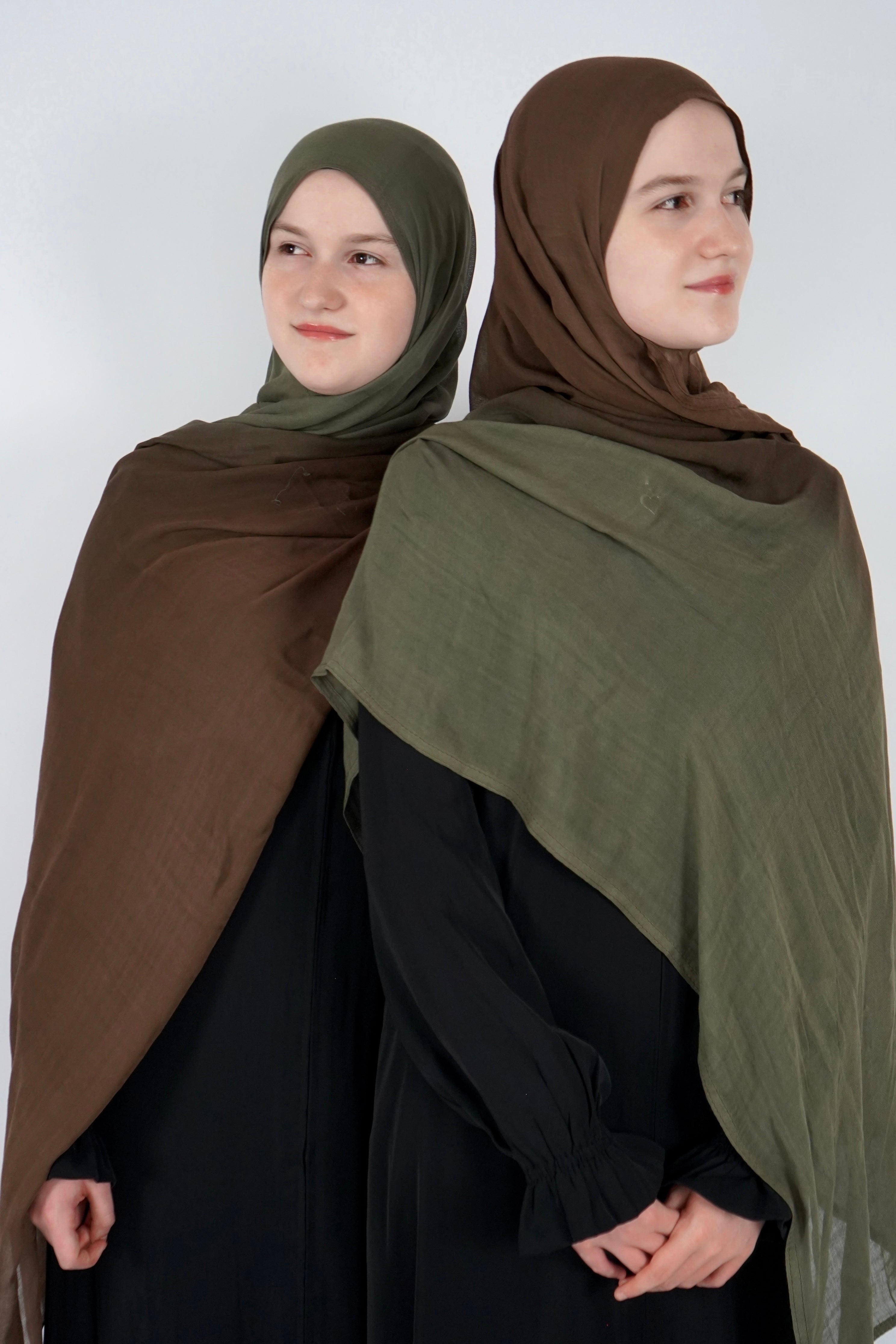 Ombre Modal Hijab - Woodland Olive