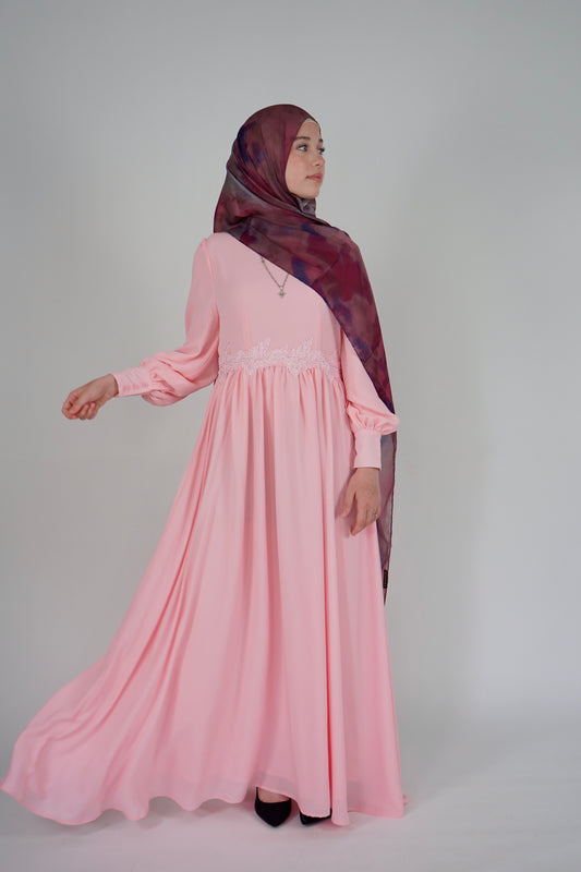 Chiffon Dress - Blush Pink
