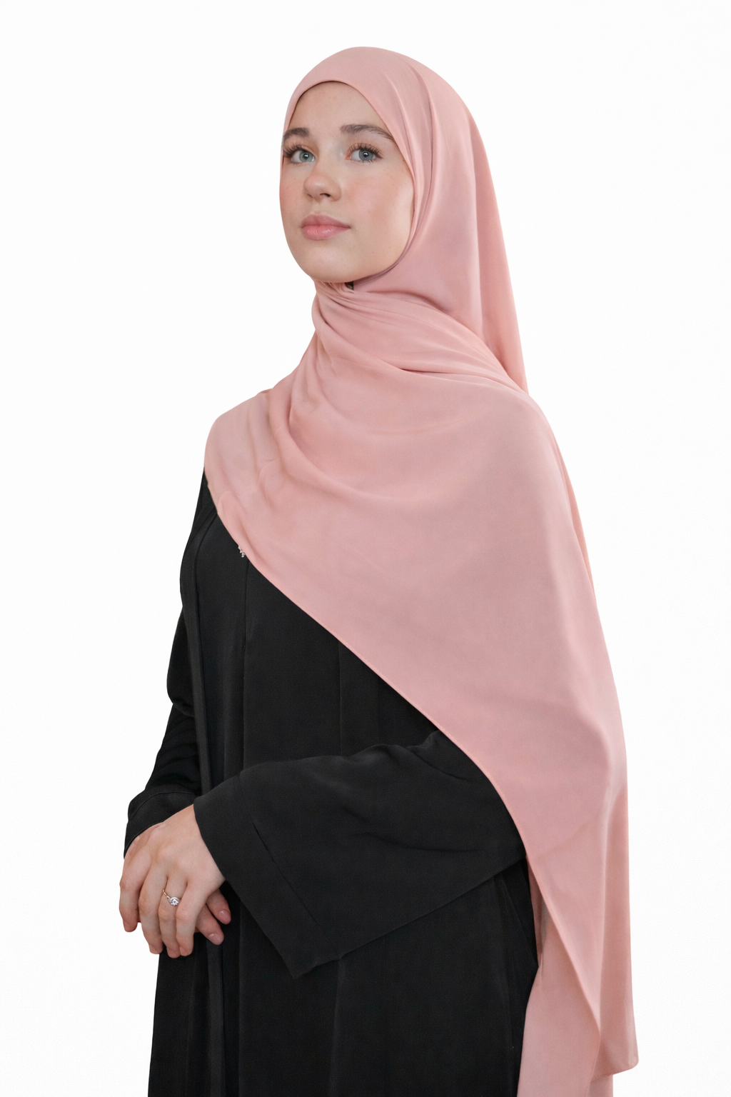 Medina Silk Hijab - Blush Coral