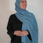 Modal Hijab and Bamboo Undercap Matching  Set - Light Denim