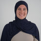 Bamboo Jersey Hijab - Navy