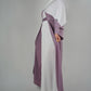 Two Piece Open Front Satin Abaya - Lilac