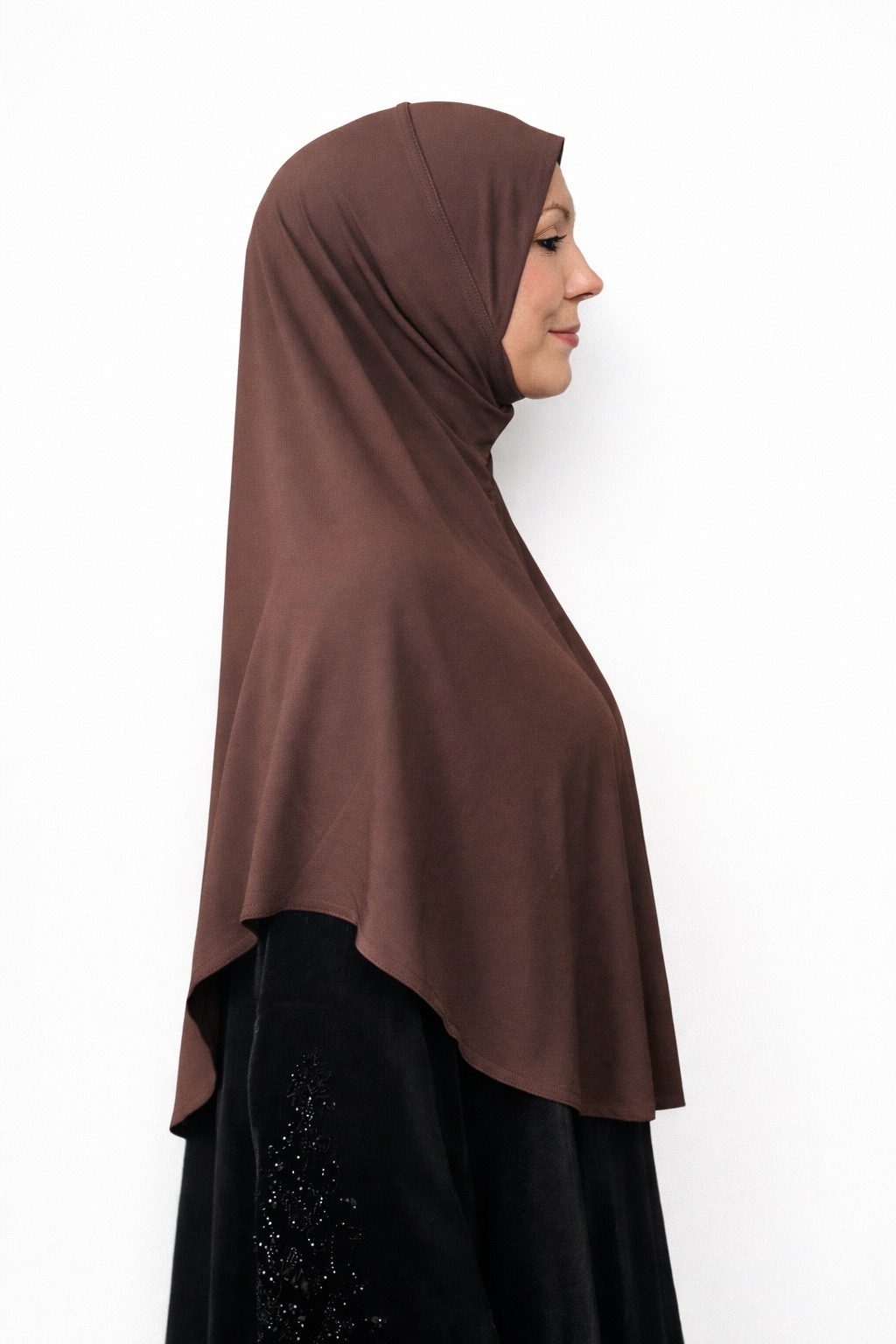 Instant One piece Hijab - Brown - Size XL