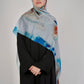 Printed Satin Hijab - Coastal Tide