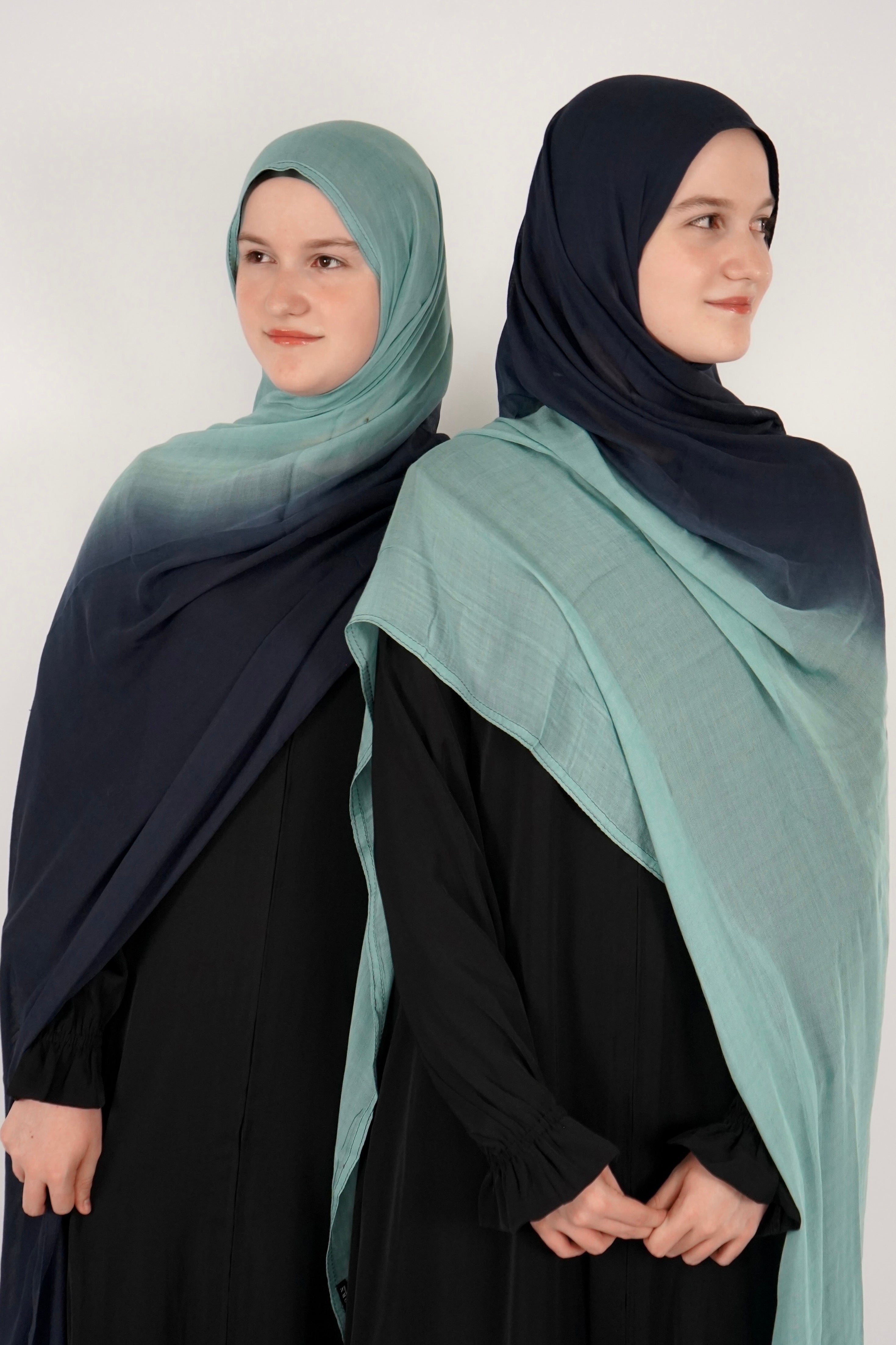 Ombre Modal Hijab - Harbor Blue