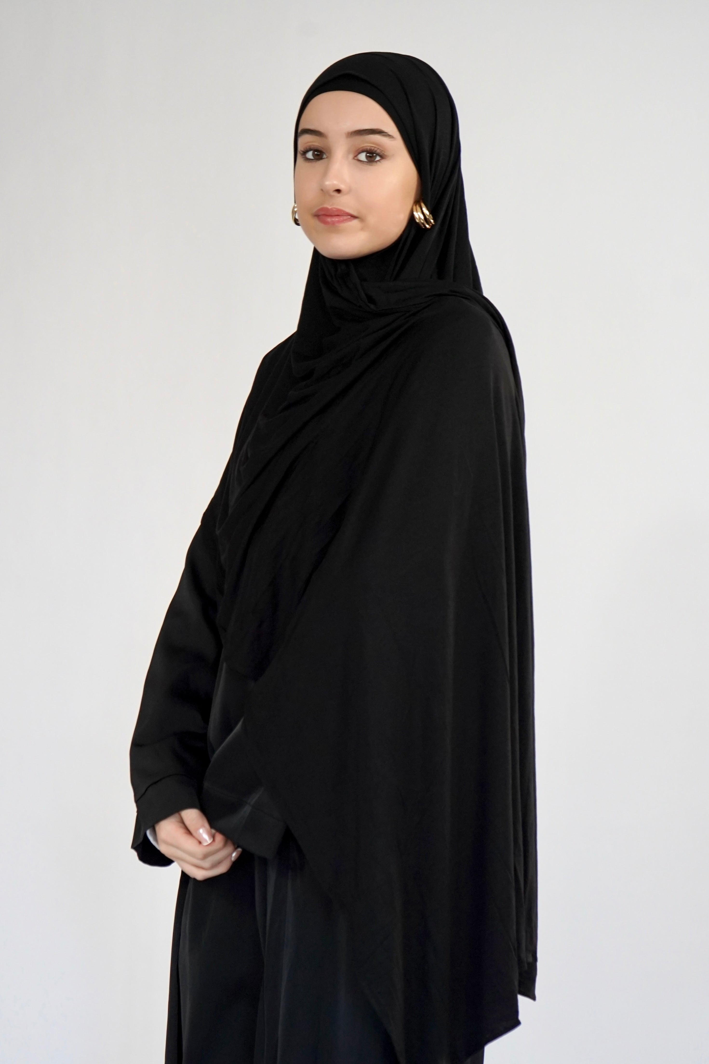Bamboo Jersey Hijab - Black
