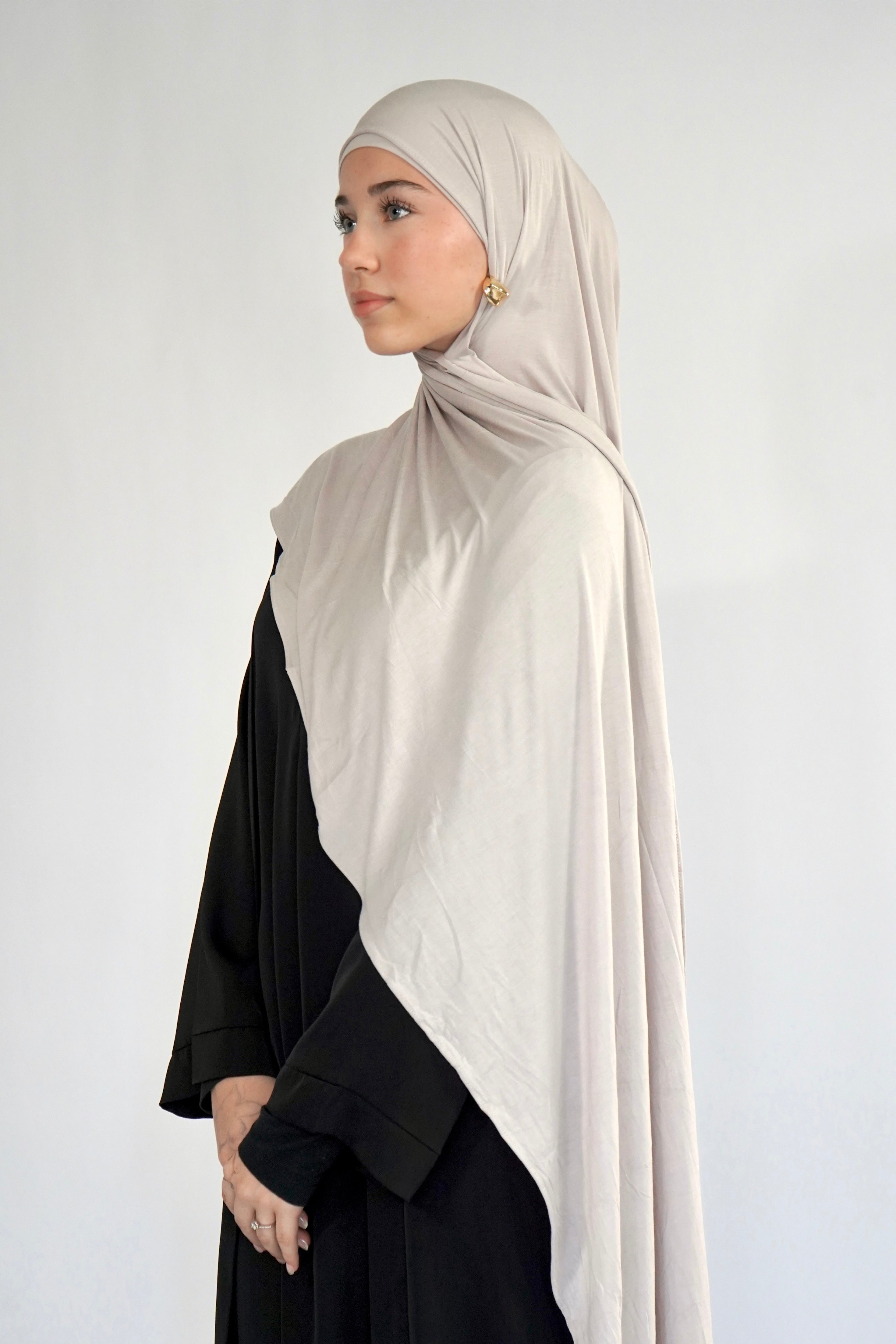Bamboo Jersey Hijab - Gray