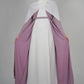 Two Piece Open Front Satin Abaya - Lilac