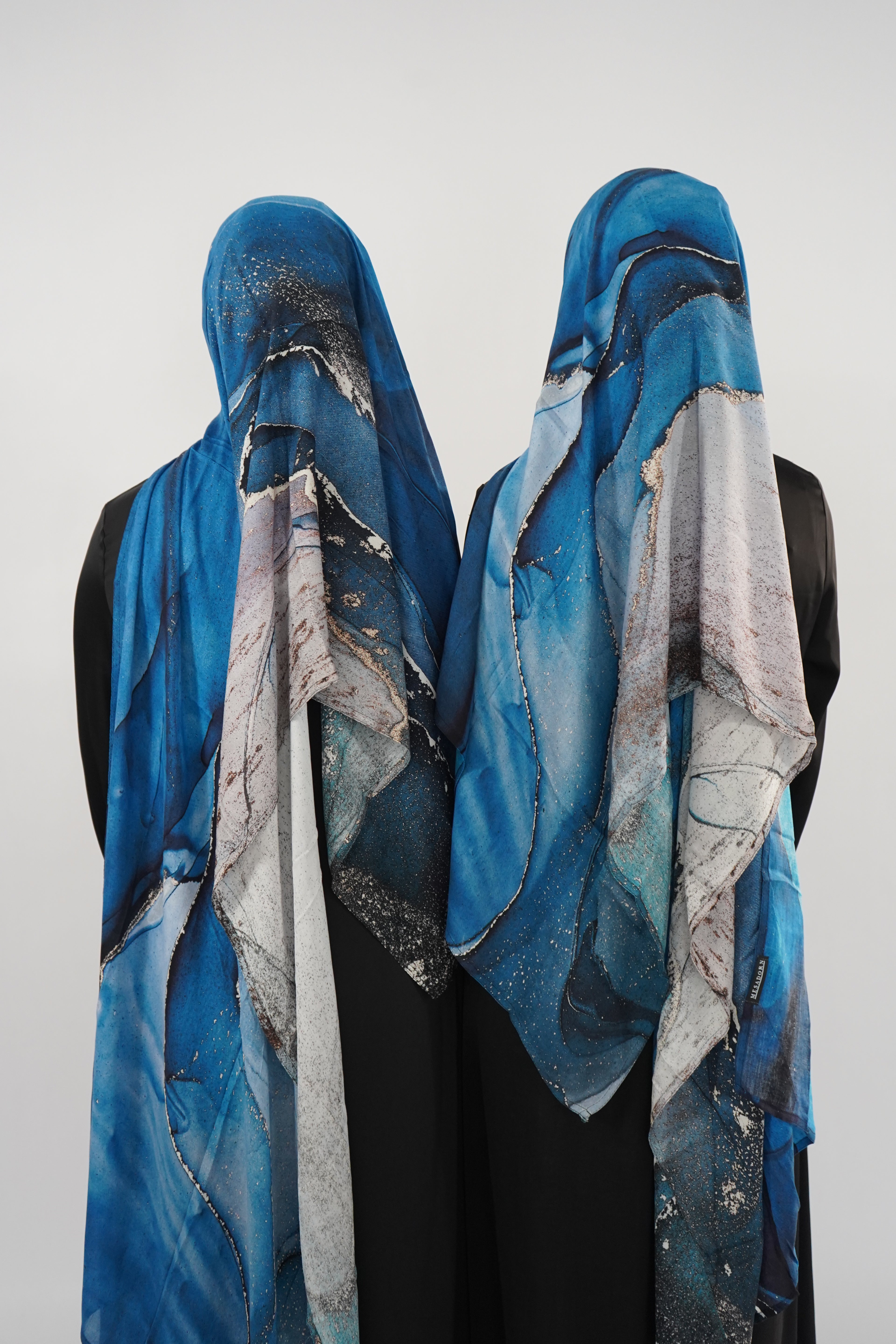Print Modal Hijab - Ocean Blue Marble