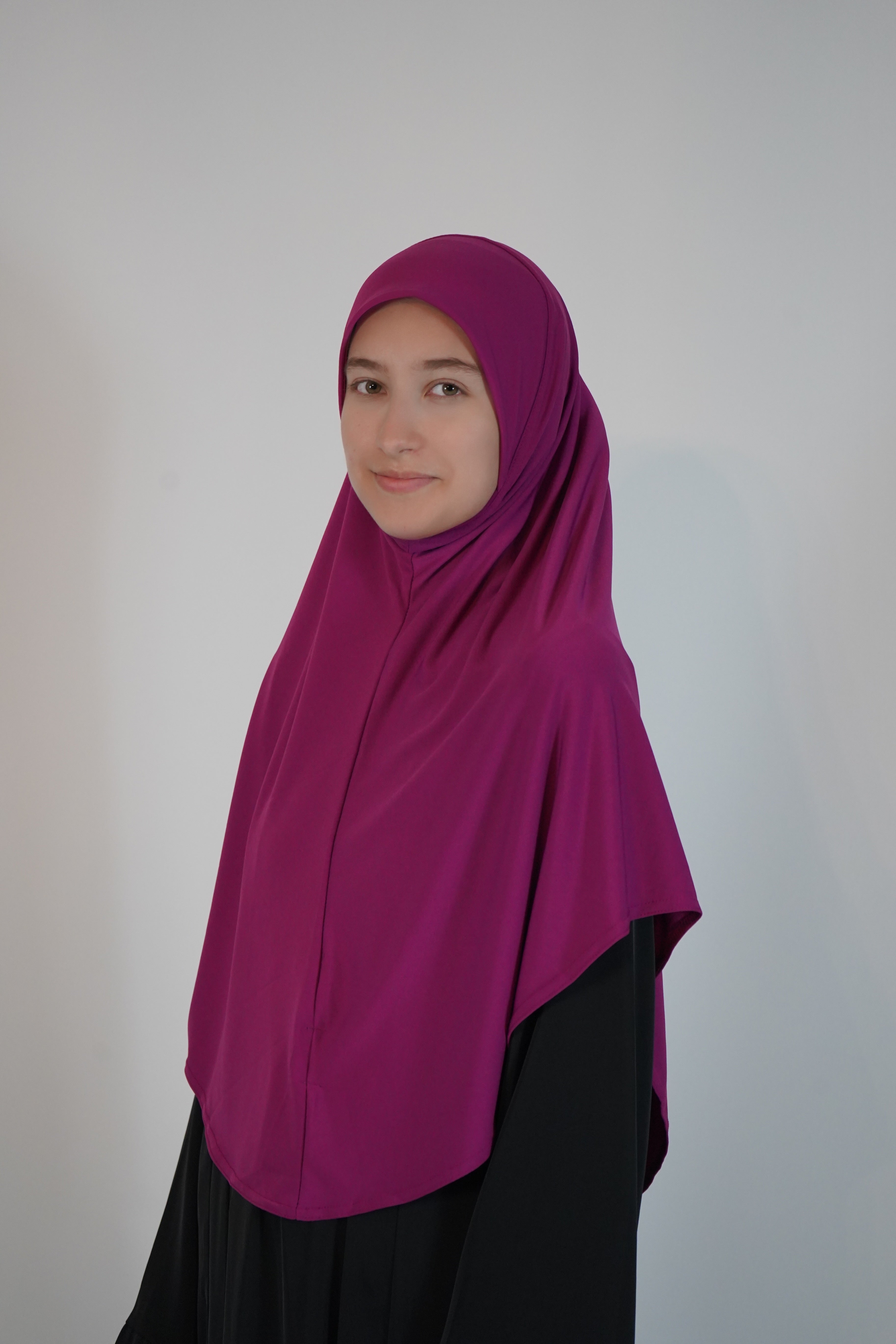 Instant One piece Hijab - Dark Fuchsia - Size XL