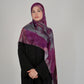 Printed Satin Hijab - Berry Mist