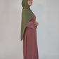 Satin Front Fold Abaya - Mauve