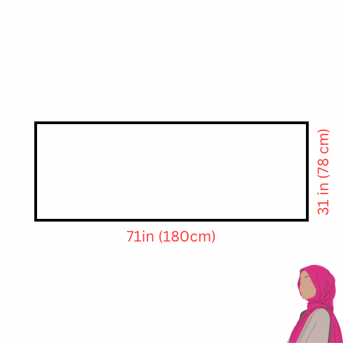 Printed Satin Hijab - Coastal Tide