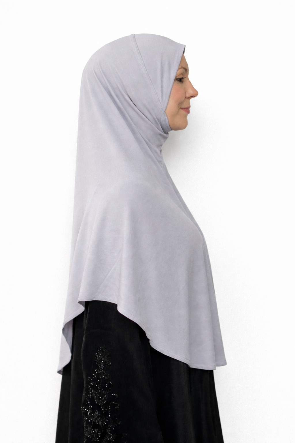 Instant One piece Hijab - Light Gray - Size XL