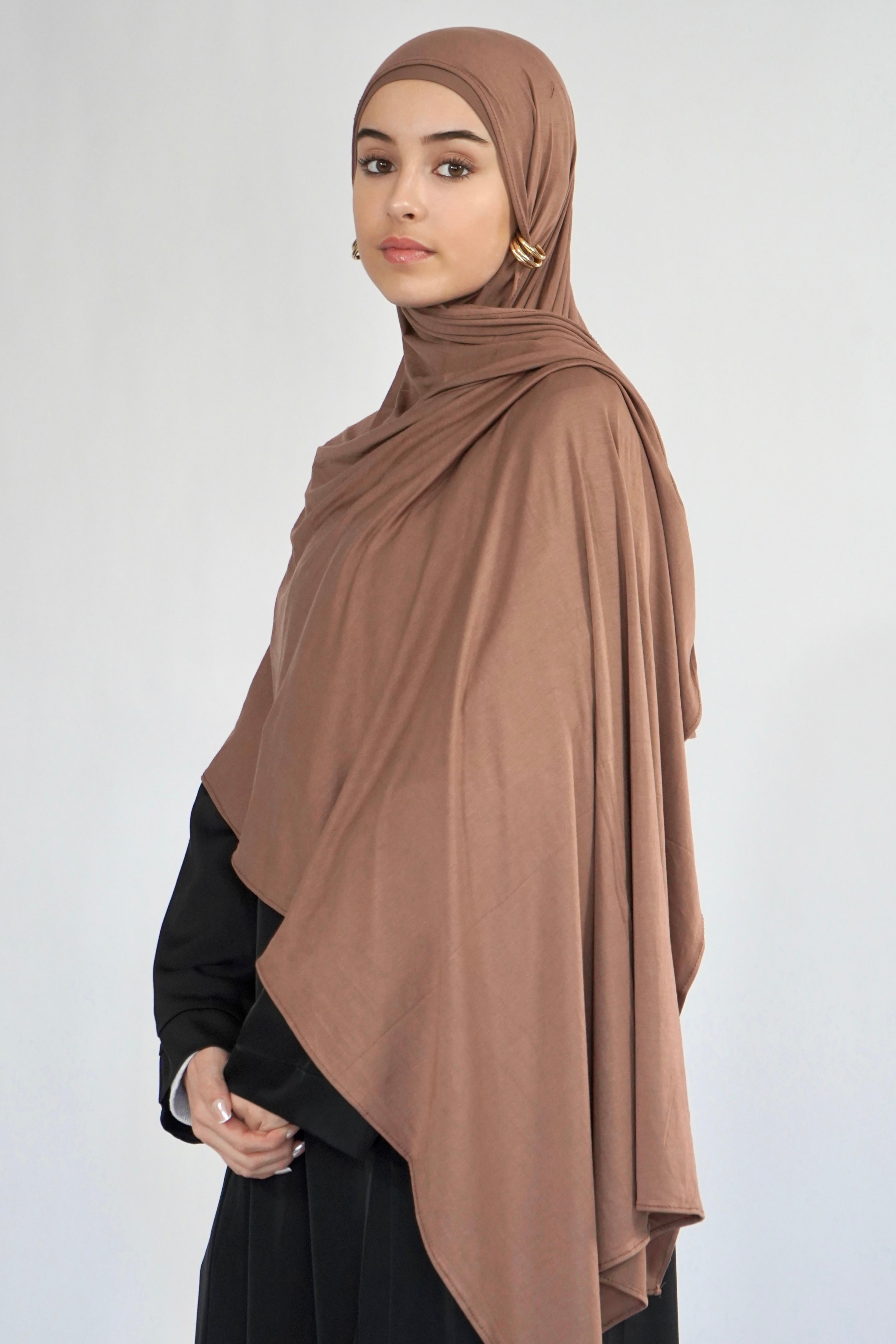 Bamboo Jersey Hijab - Light Cappuccino