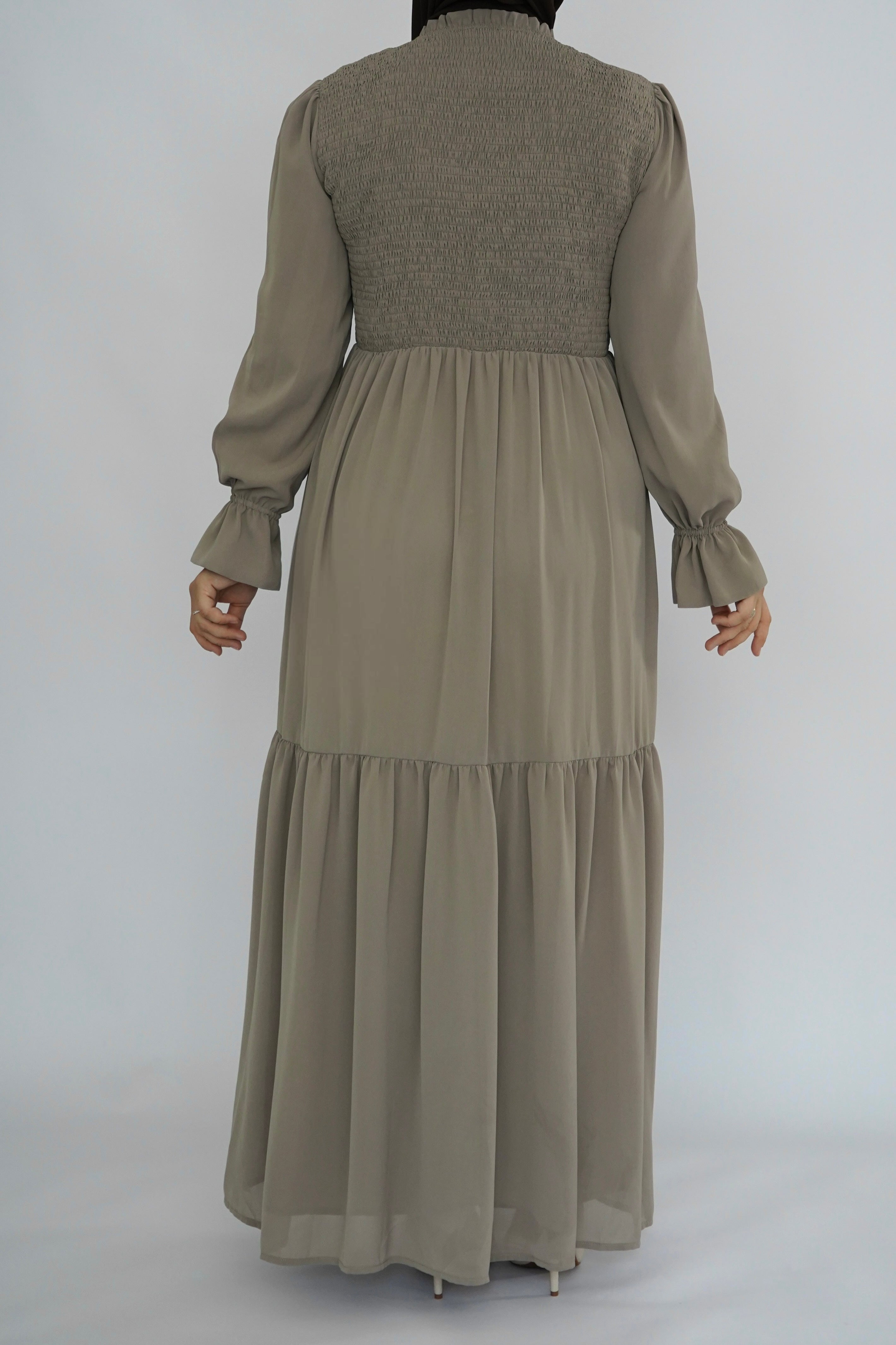 Olive Smock Dress - Chiffon