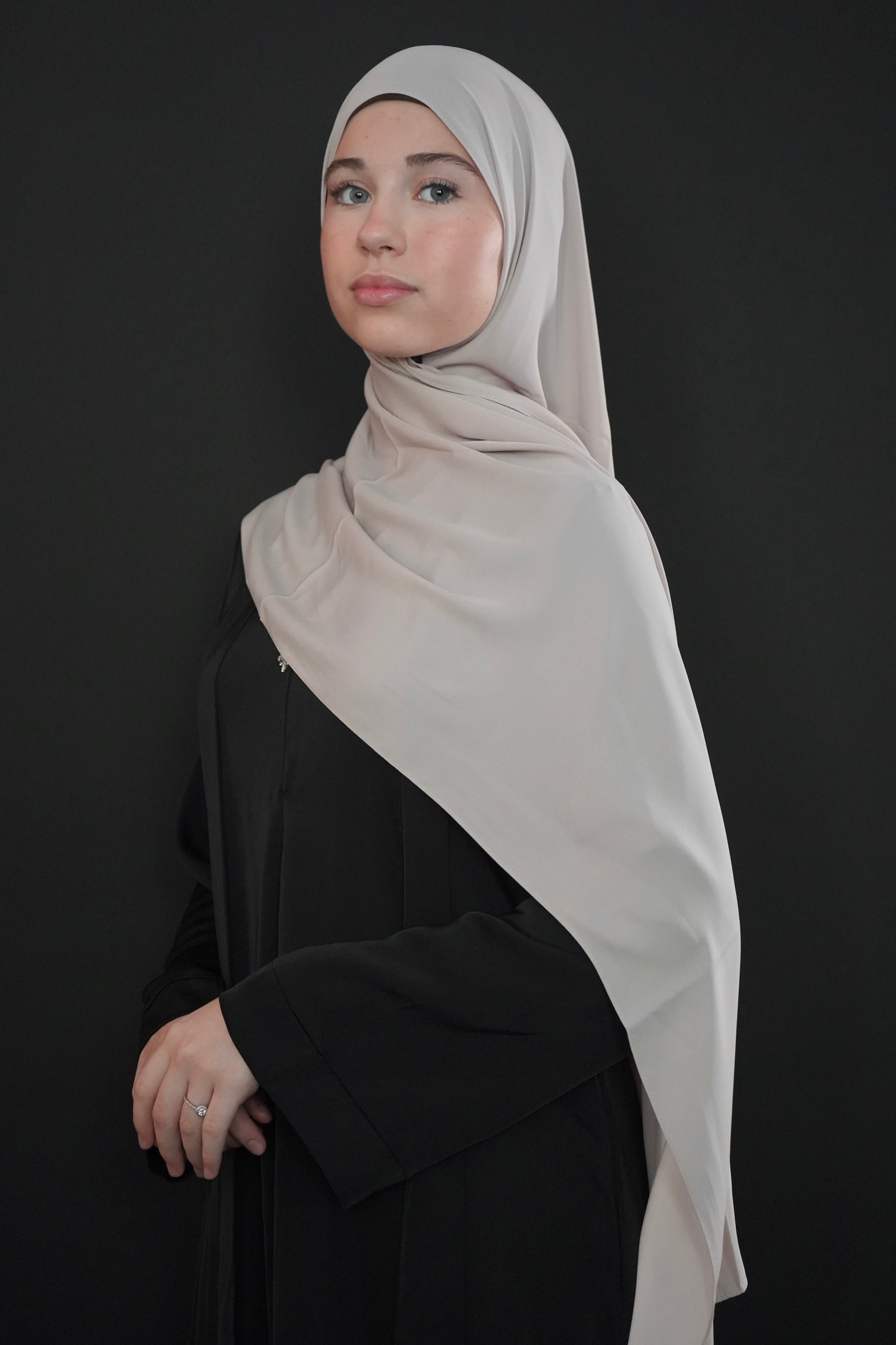 Medina Silk Hijab - Stone