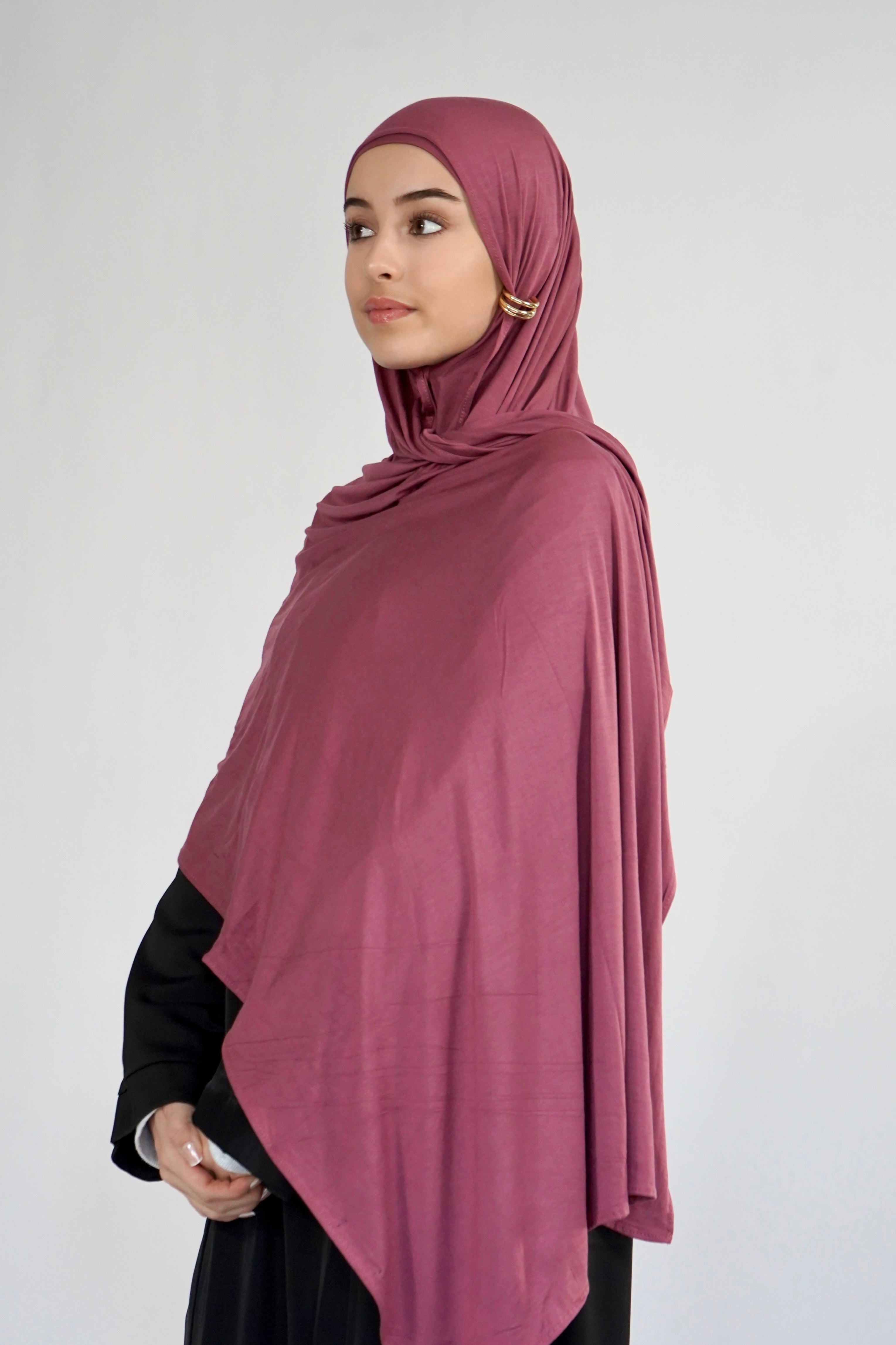 Bamboo Jersey Hijab - Dark Pink
