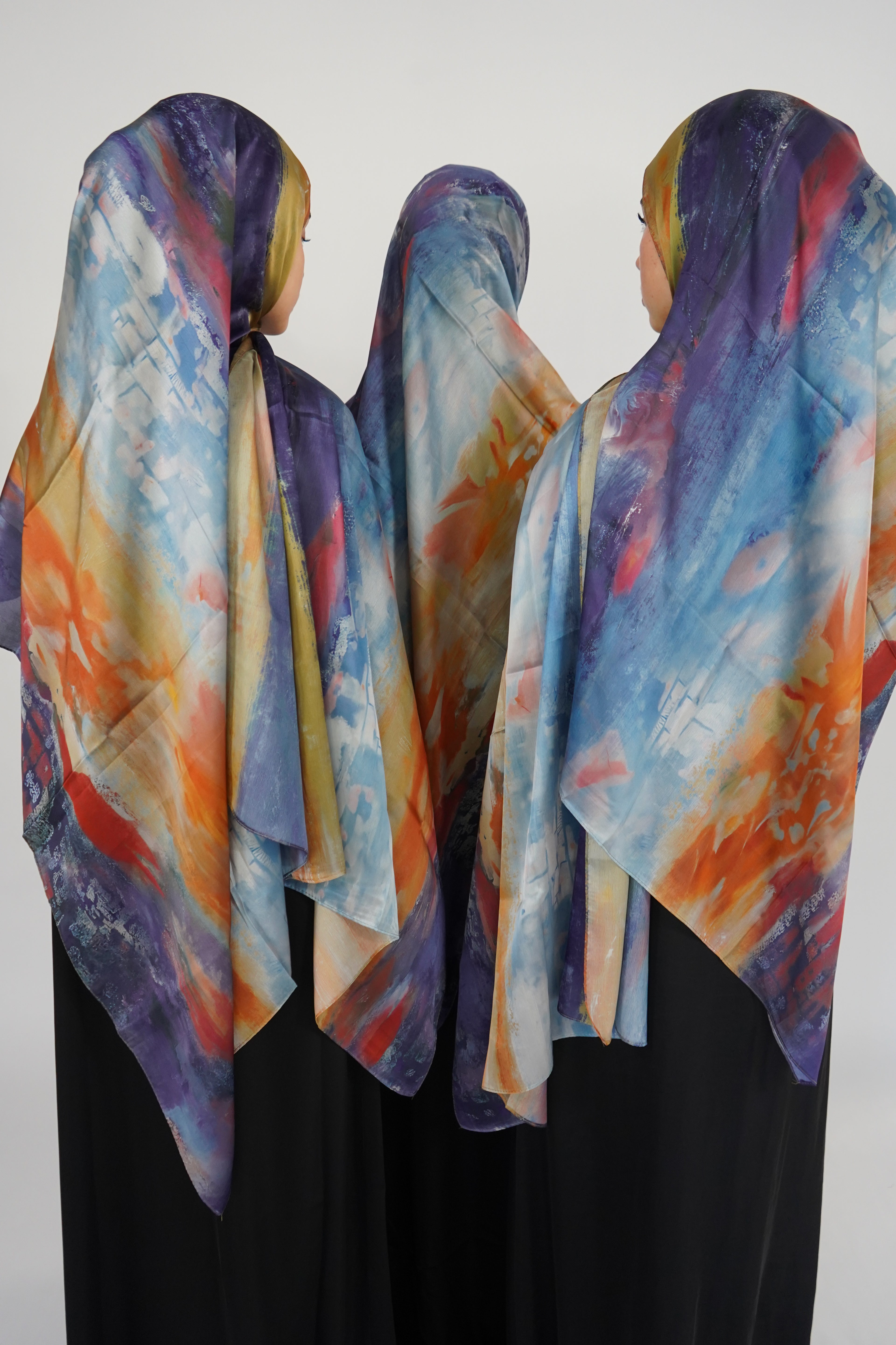 Print Satin Hijab - Horizon