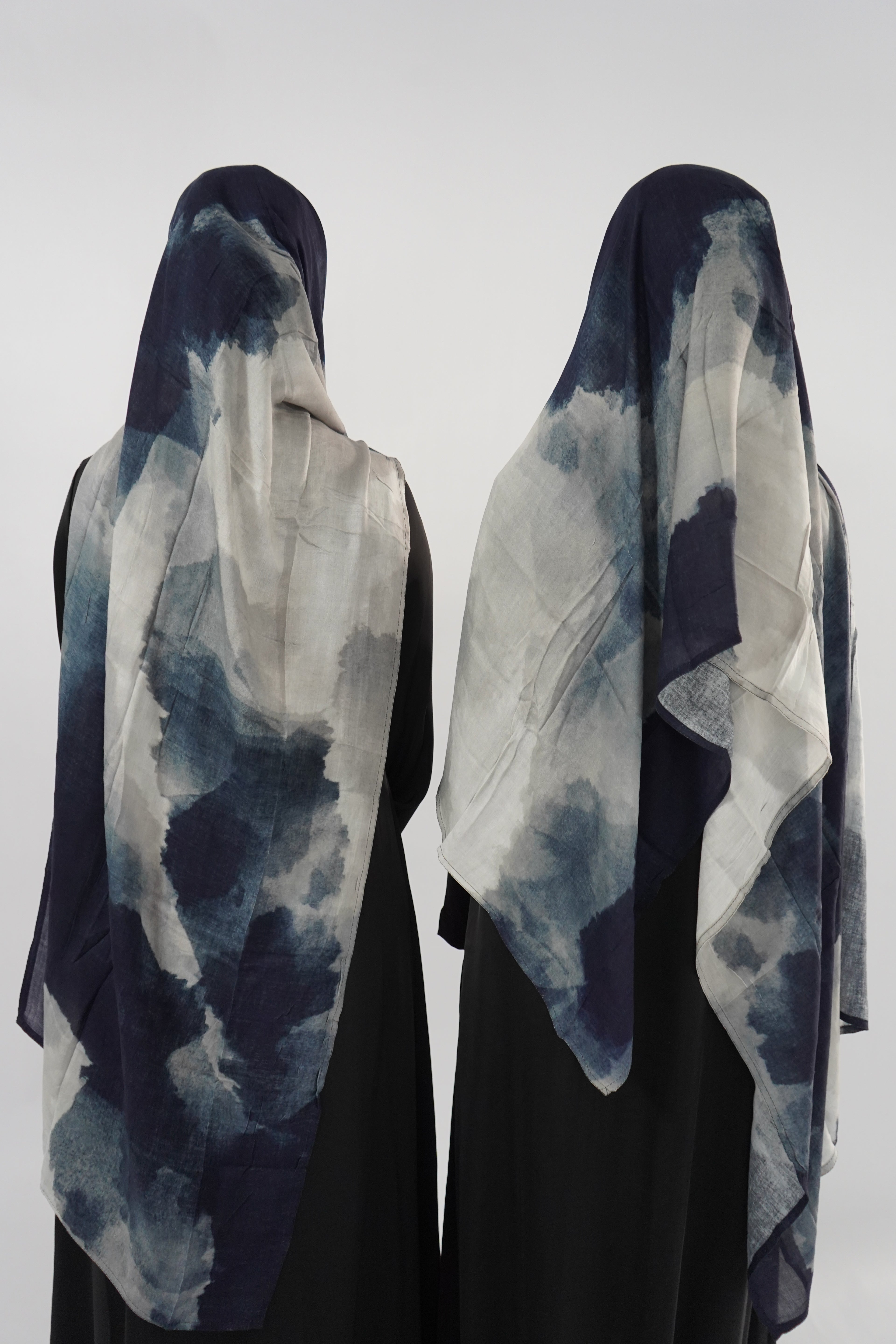 Print Modal Hijab - Midnight Cloud