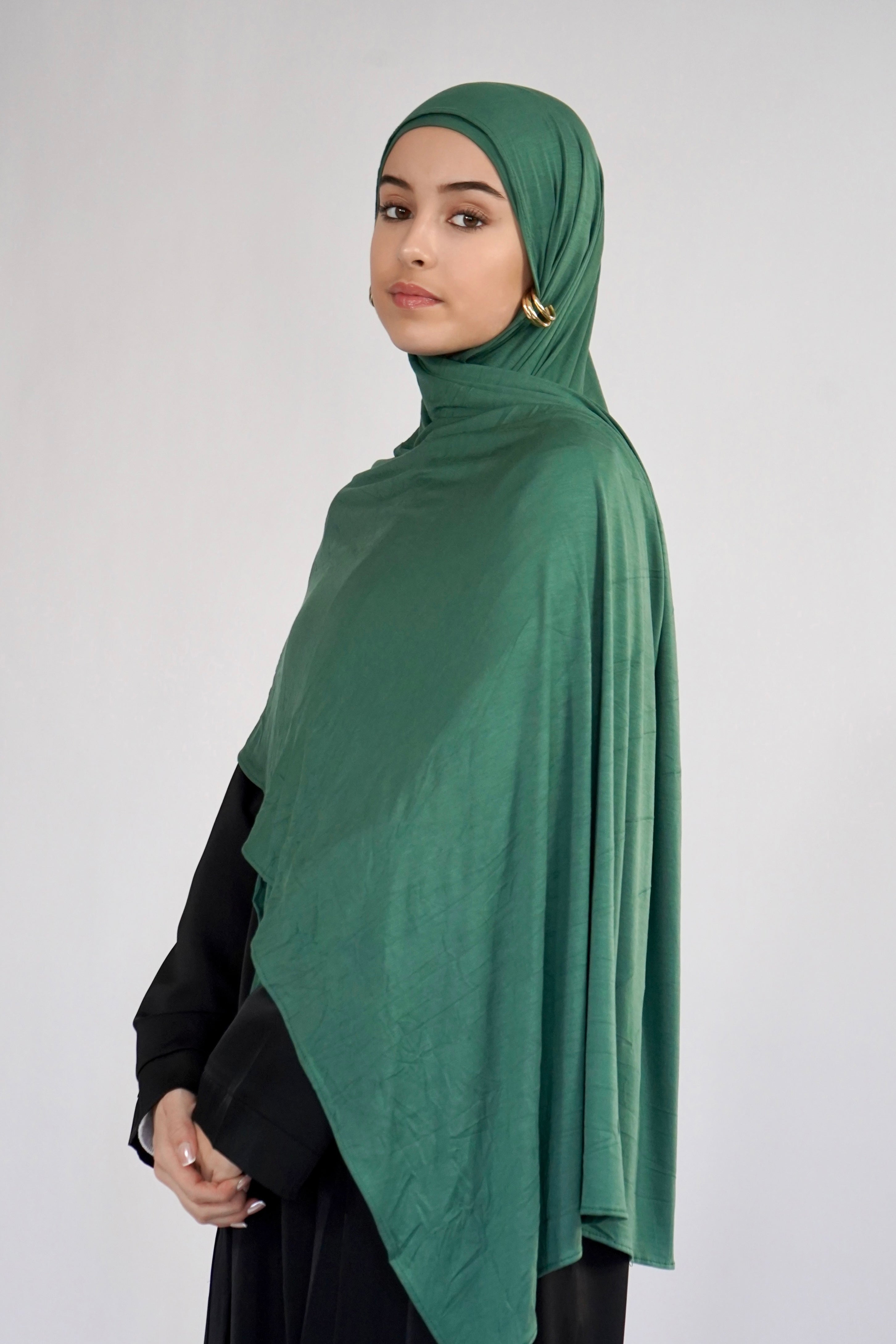 Bamboo Jersey Hijab - Green