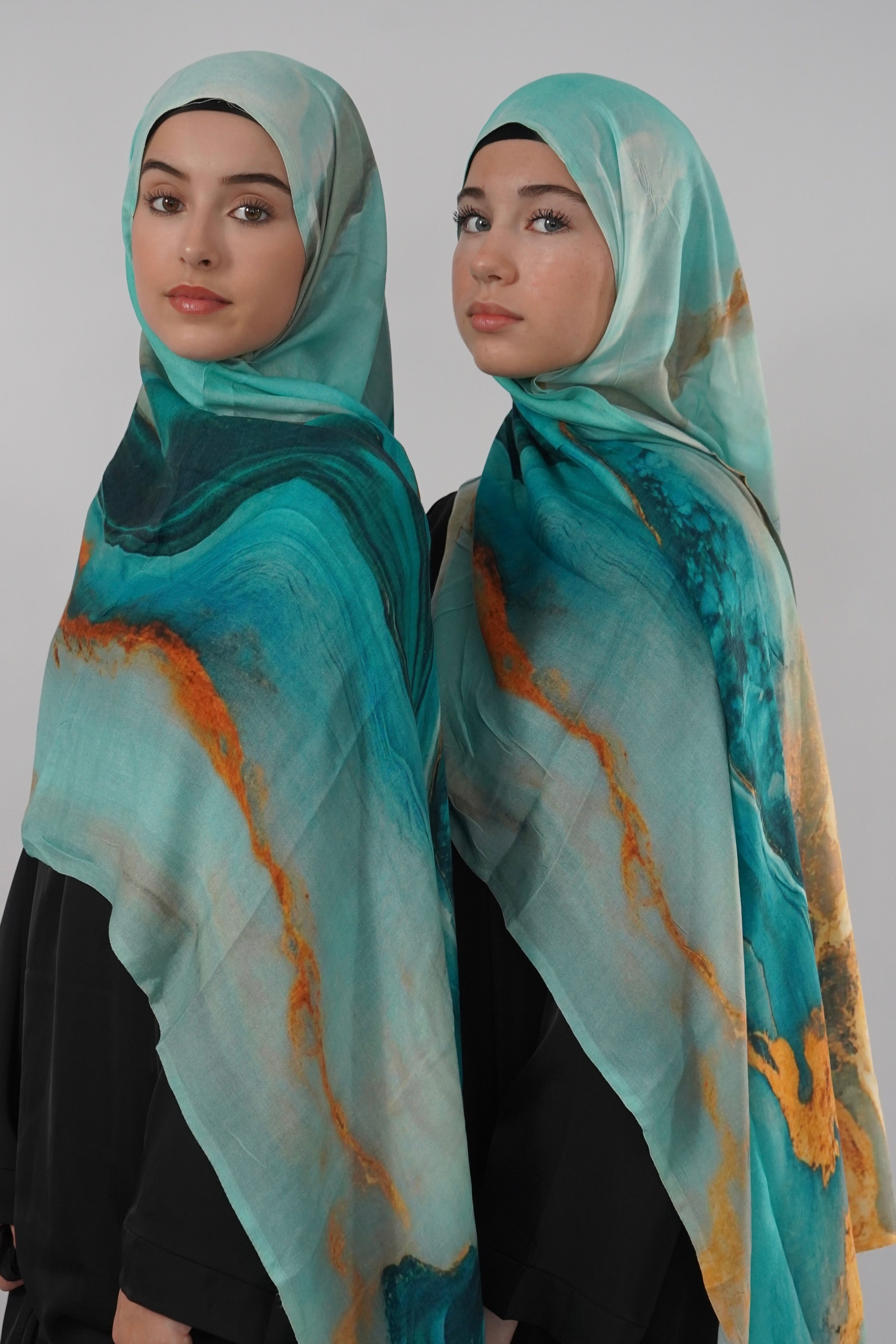 Print Modal Hijab - Jade Tide