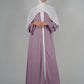 Two Piece Open Front Satin Abaya - Lilac