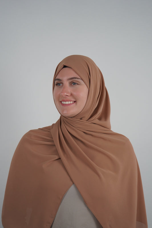 Signature Chiffon Hijab - Light Cocoa