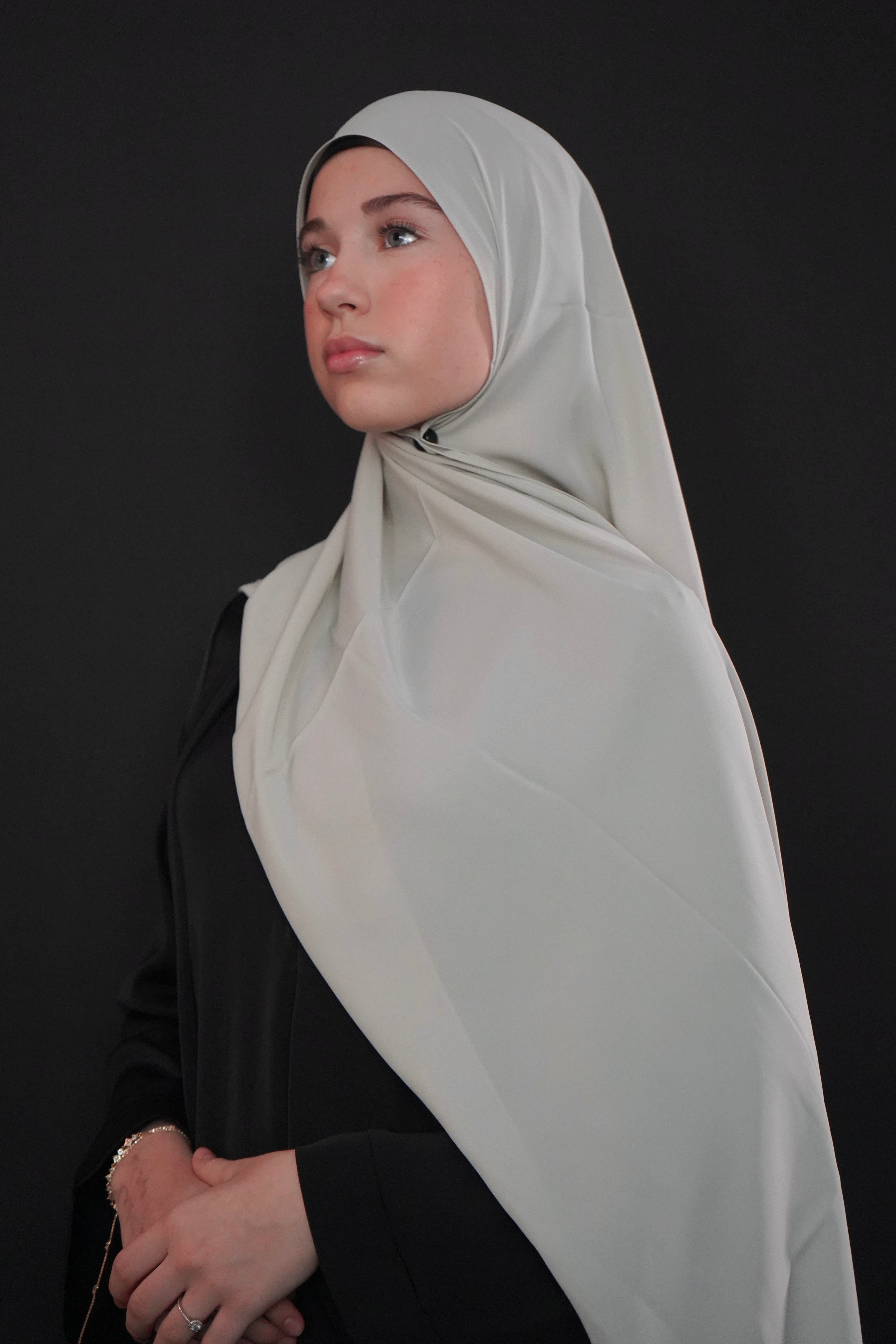 Medina Silk Hijab - Cool Sage