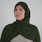 Signature Chiffon Hijab - Dark Army Green