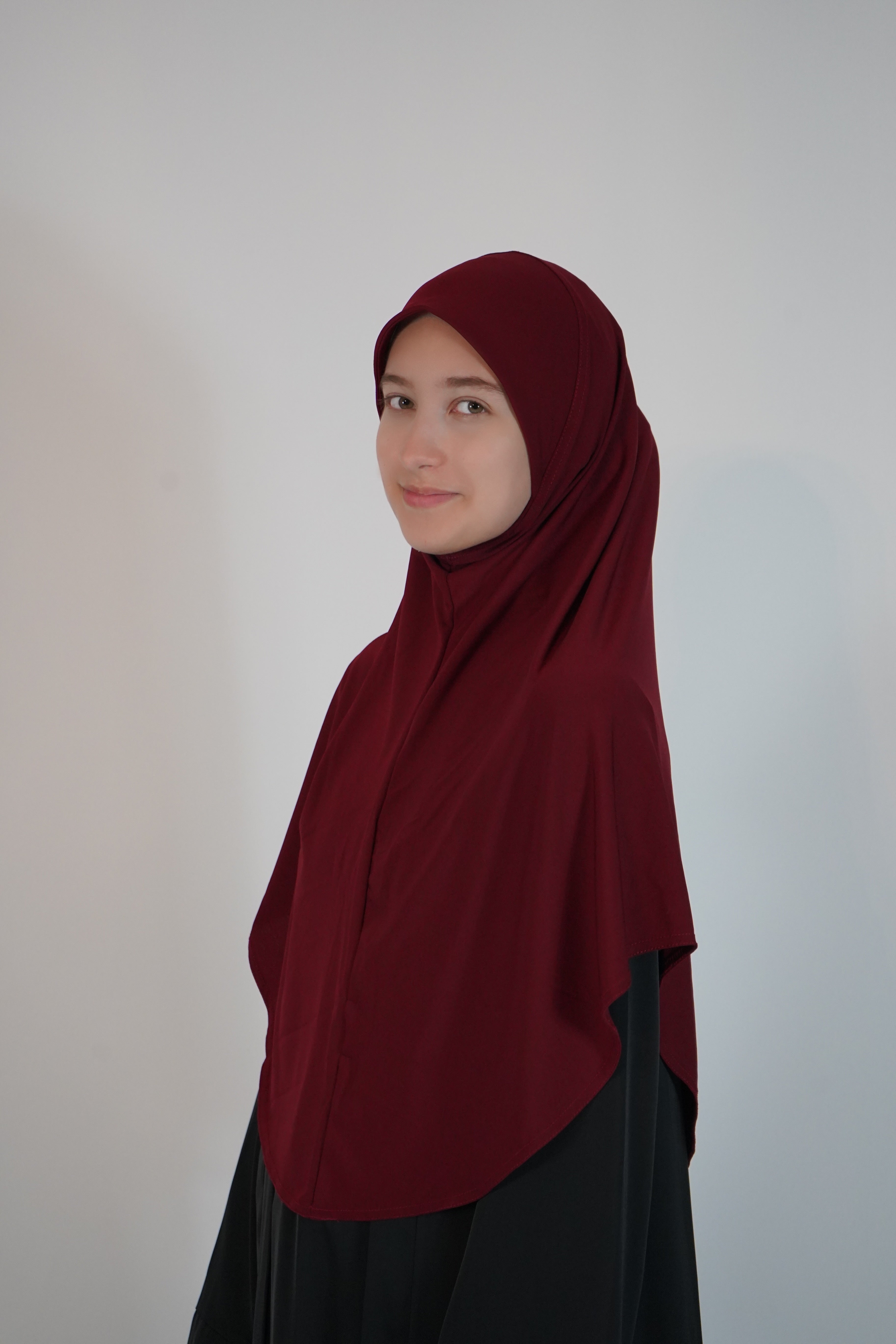 Instant One piece Hijab - Maroon - Size XL