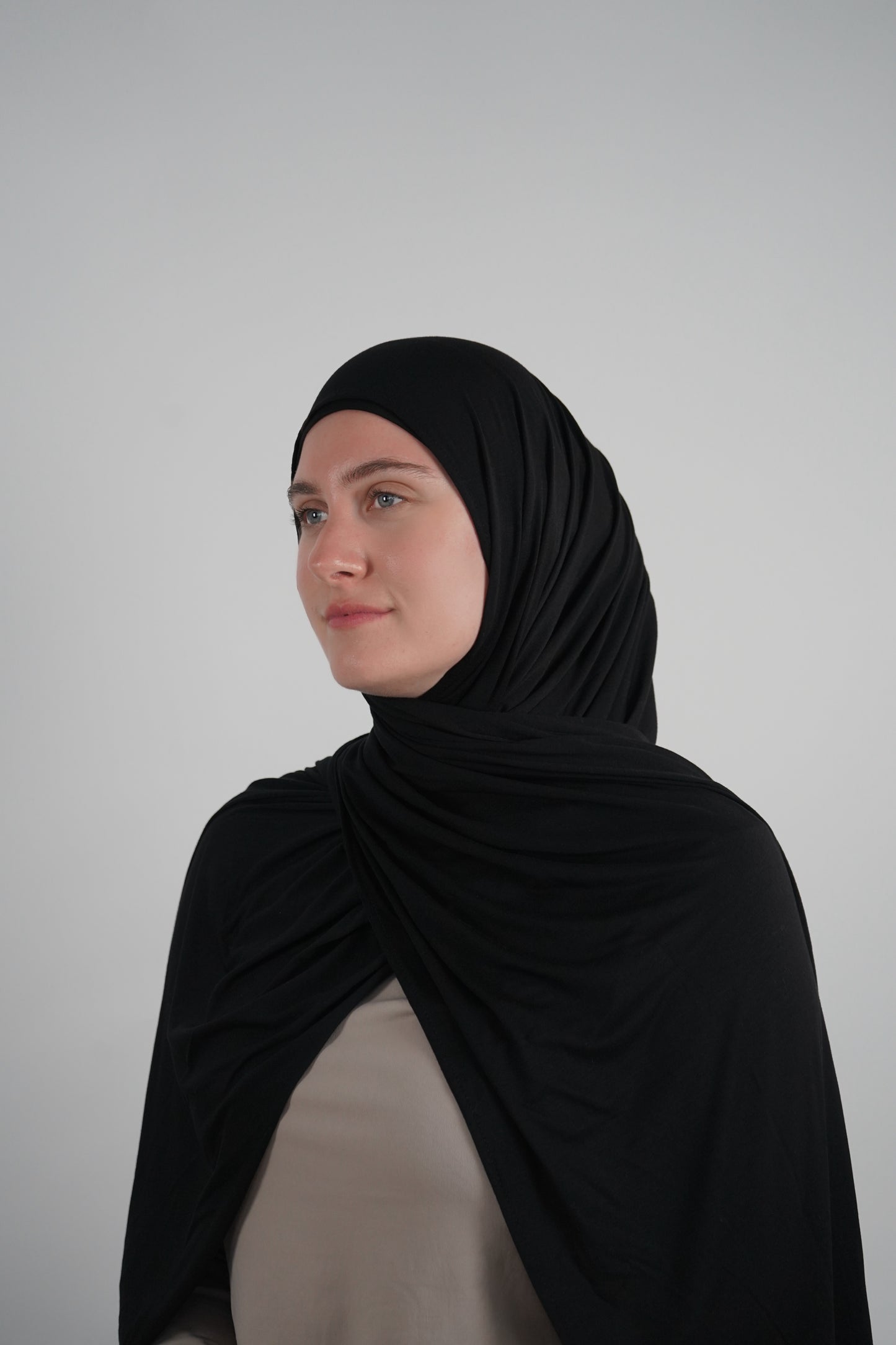 Bamboo Jersey Hijab - Black