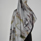 Printed Satin Hijab - Stone Fog