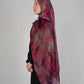 Printed Satin Hijab - Mulberry Mist