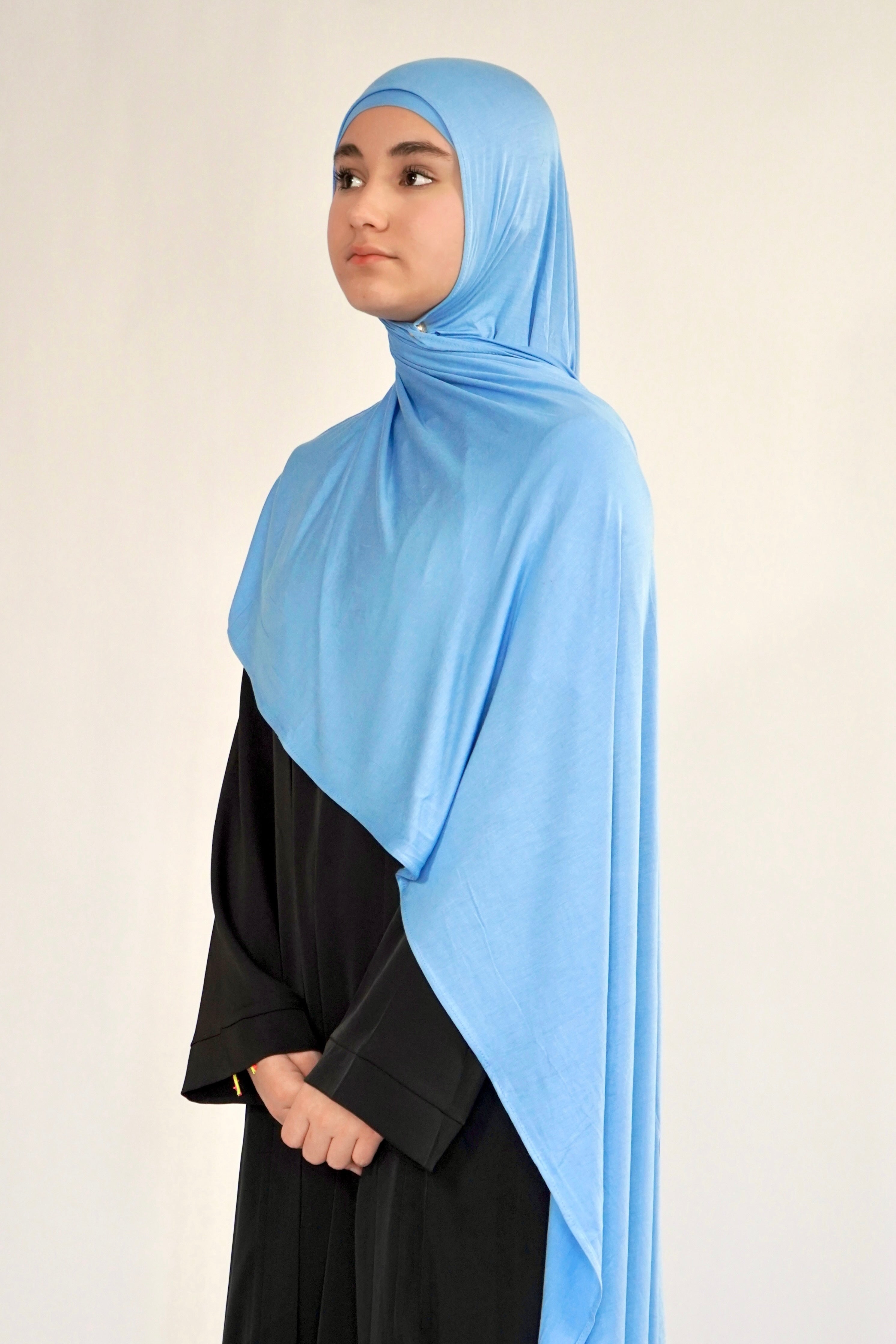 Bamboo Jersey Hijab - Light Blue