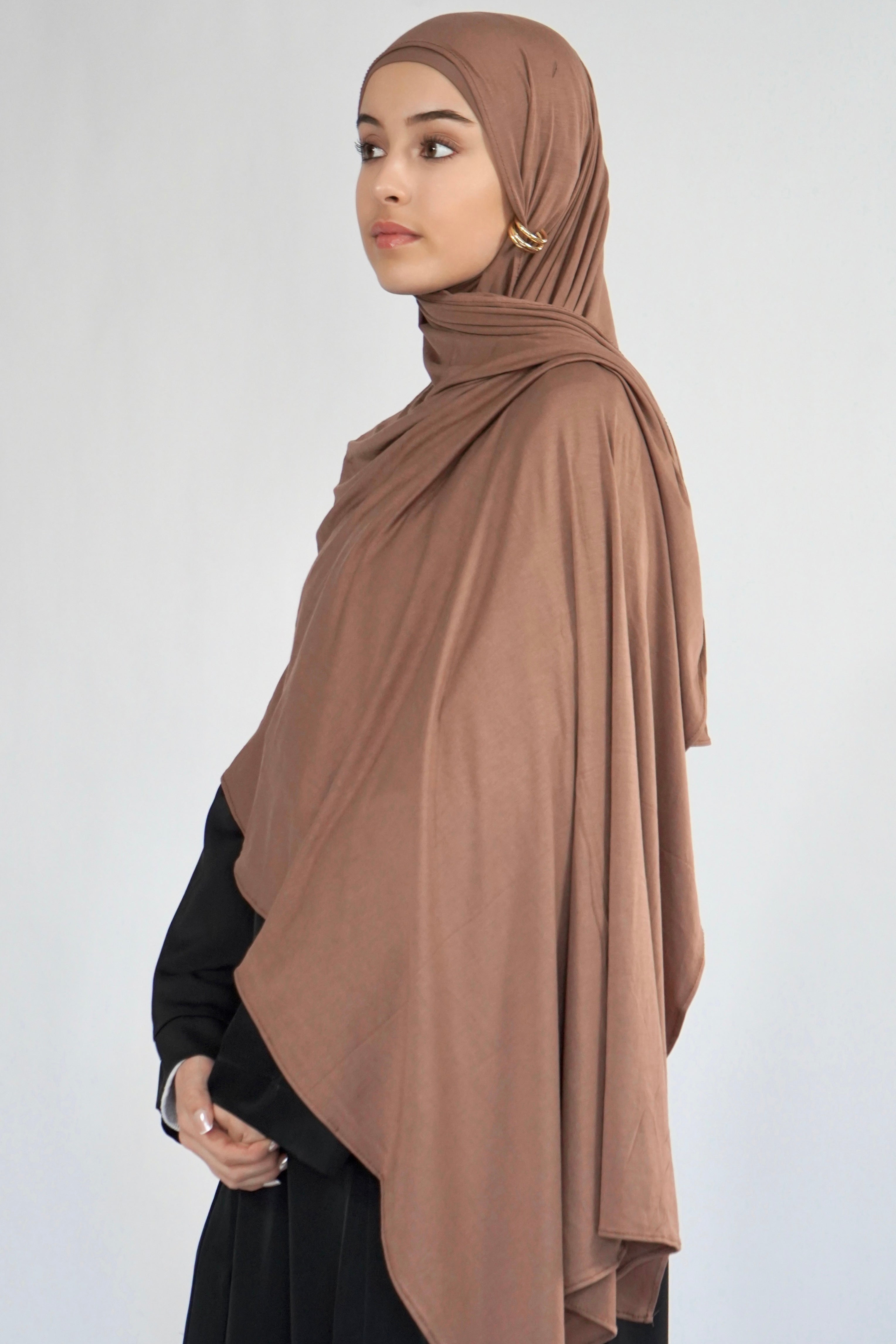 Bamboo Jersey Hijab - Light Cappuccino