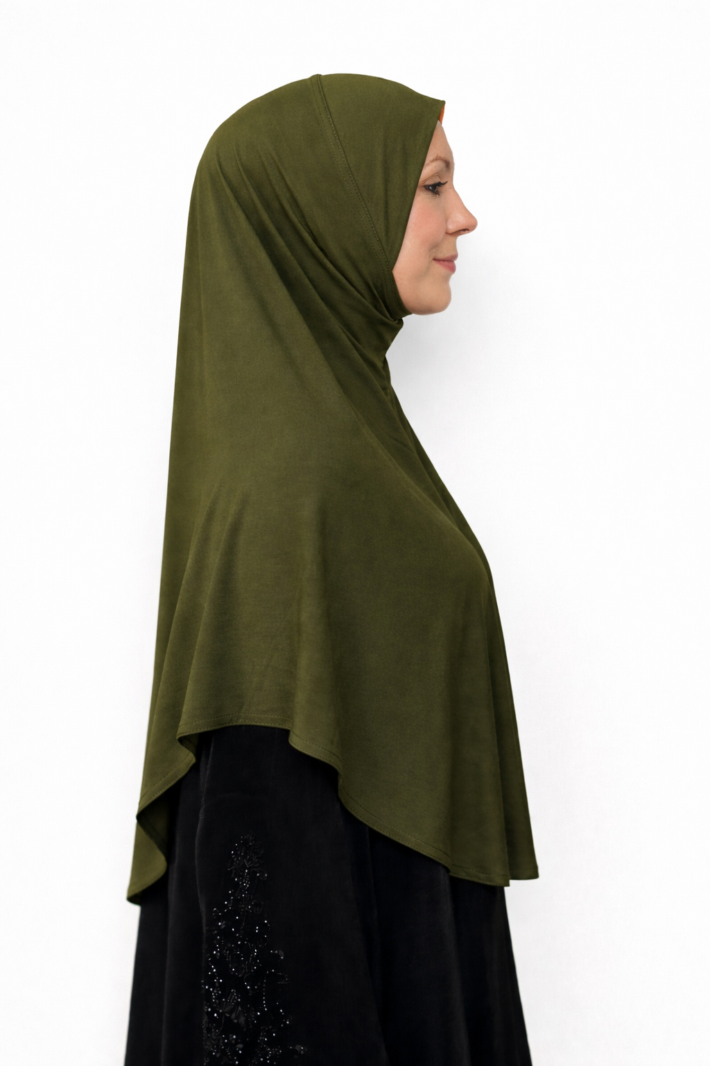 Instant One piece Hijab - Dark Army Green - Size XL