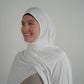 Bamboo Jersey Hijab - White