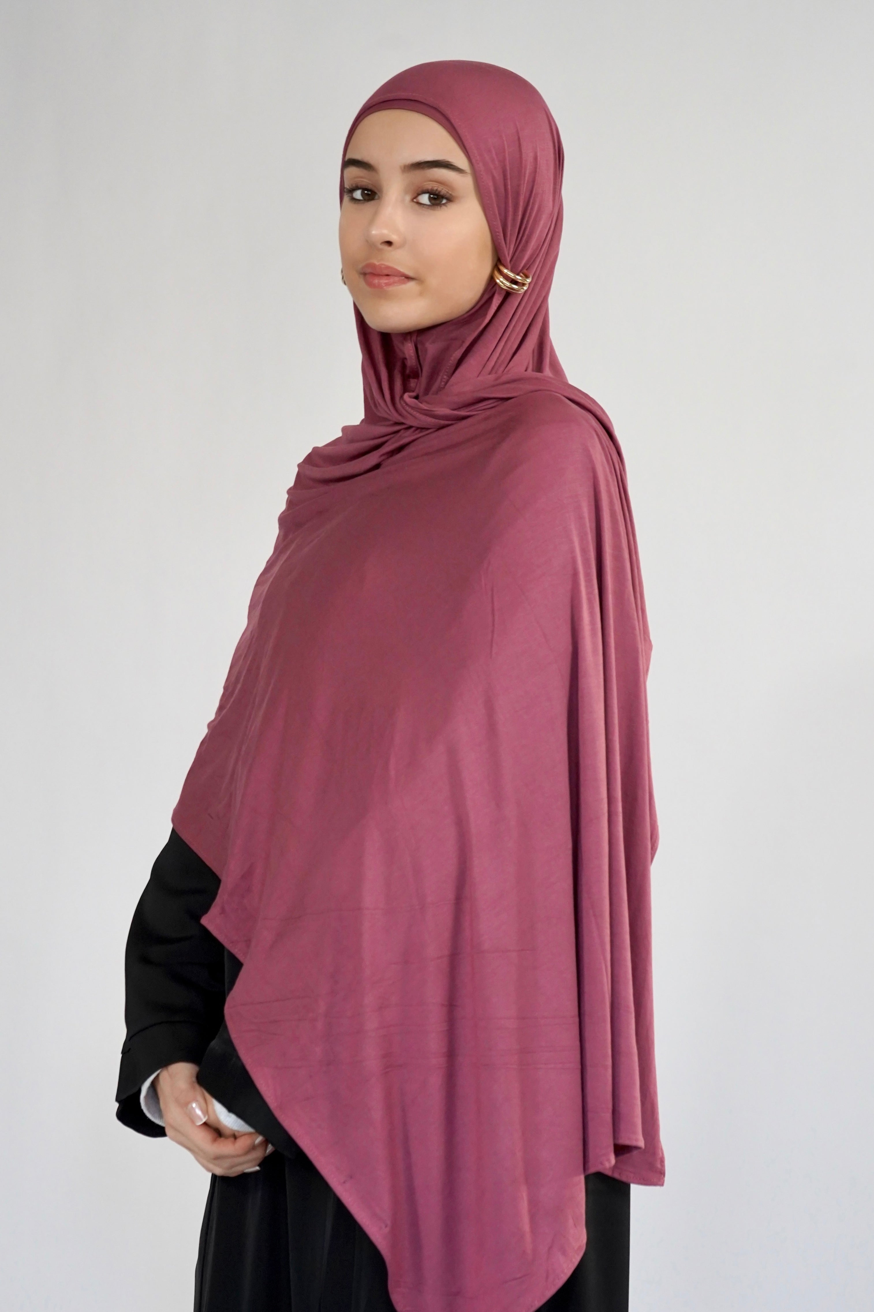 Bamboo Jersey Hijab - Dark Pink