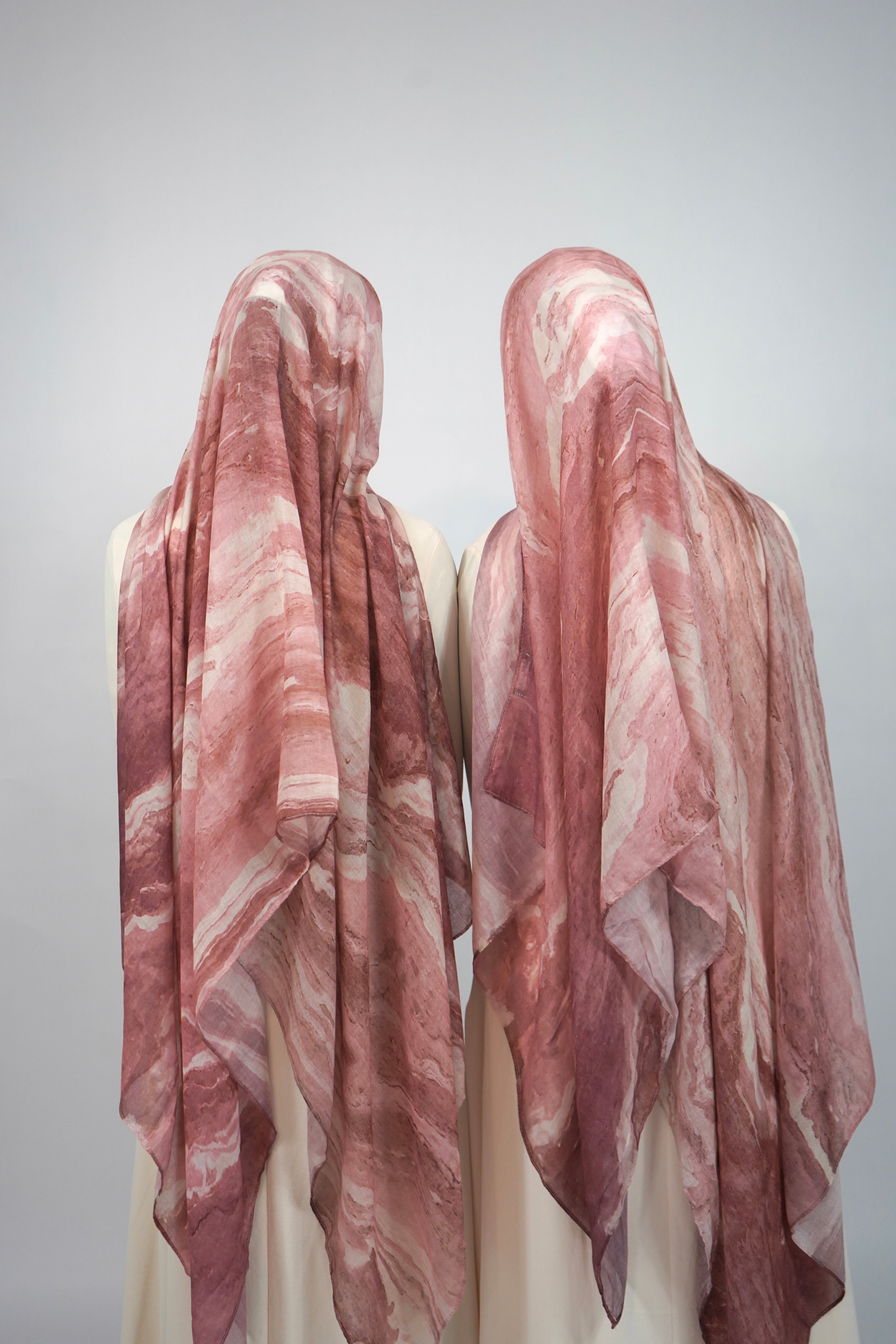 Print Cotton Hijab - Rose Quartz