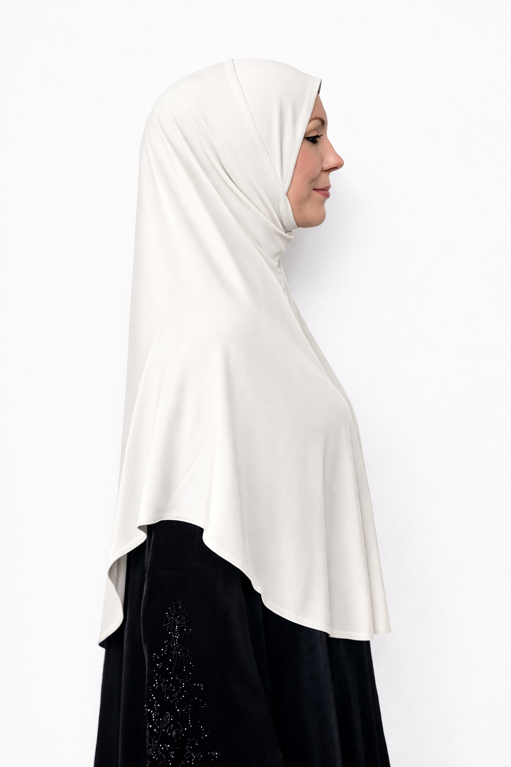 Instant One piece Hijab - White - Size XL