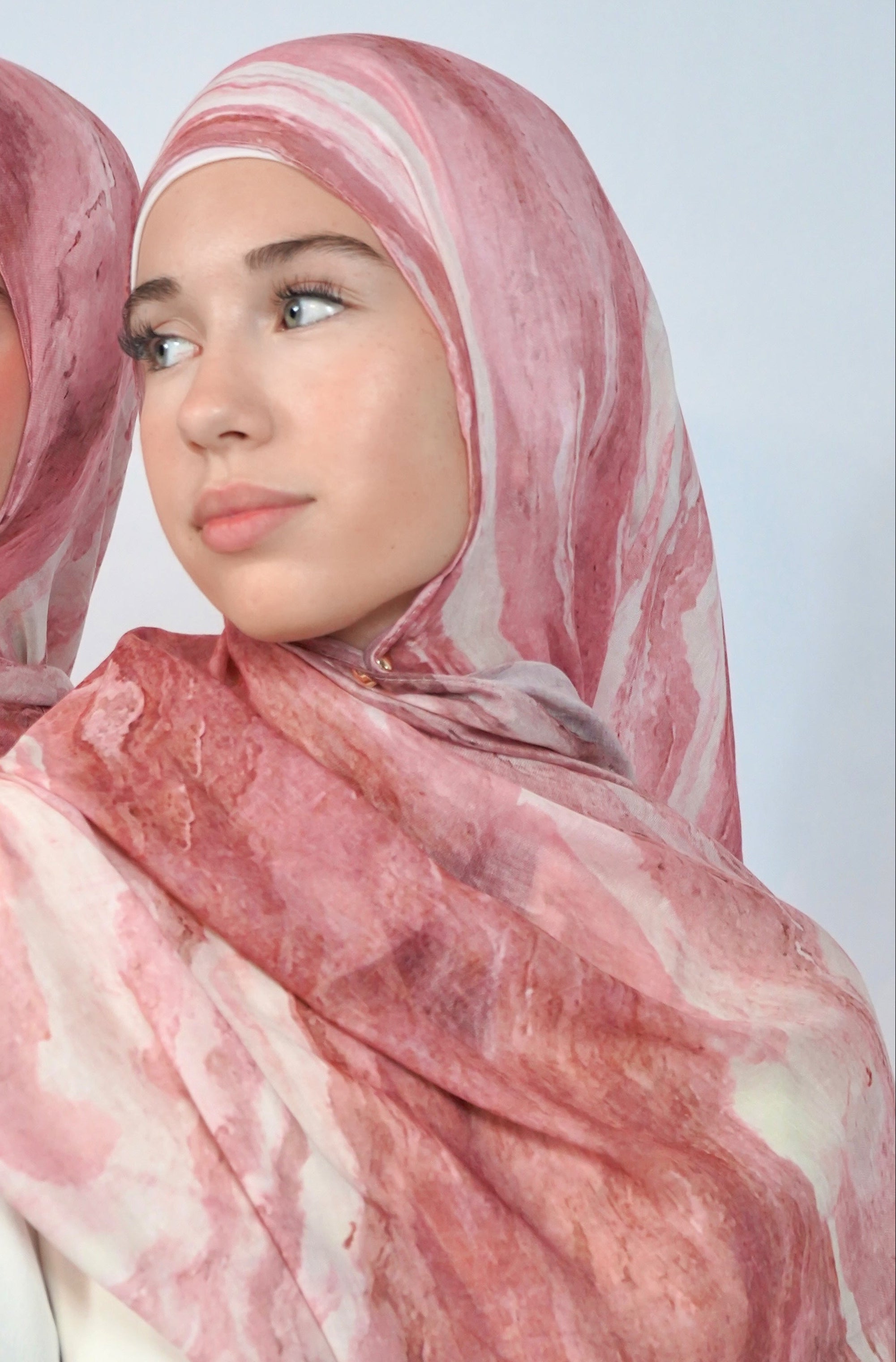 Print Cotton Hijab - Rose Quartz