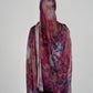 Printed Satin Hijab - Mulberry Mist