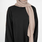 Simple Uniform Abaya - Black