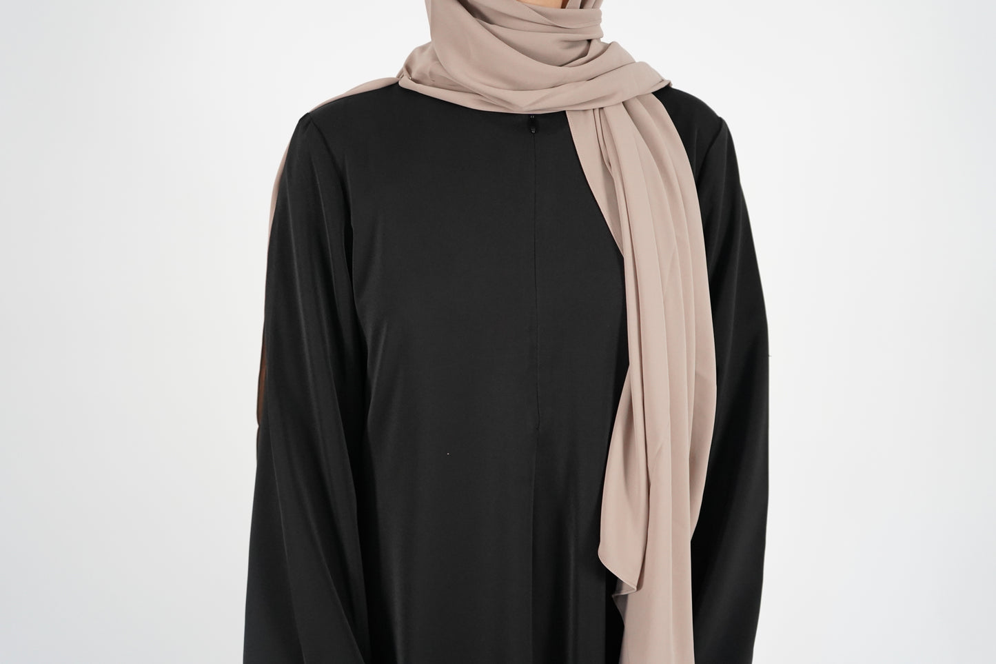 Simple Uniform Abaya - Black