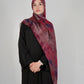 Printed Satin Hijab - Mulberry Mist