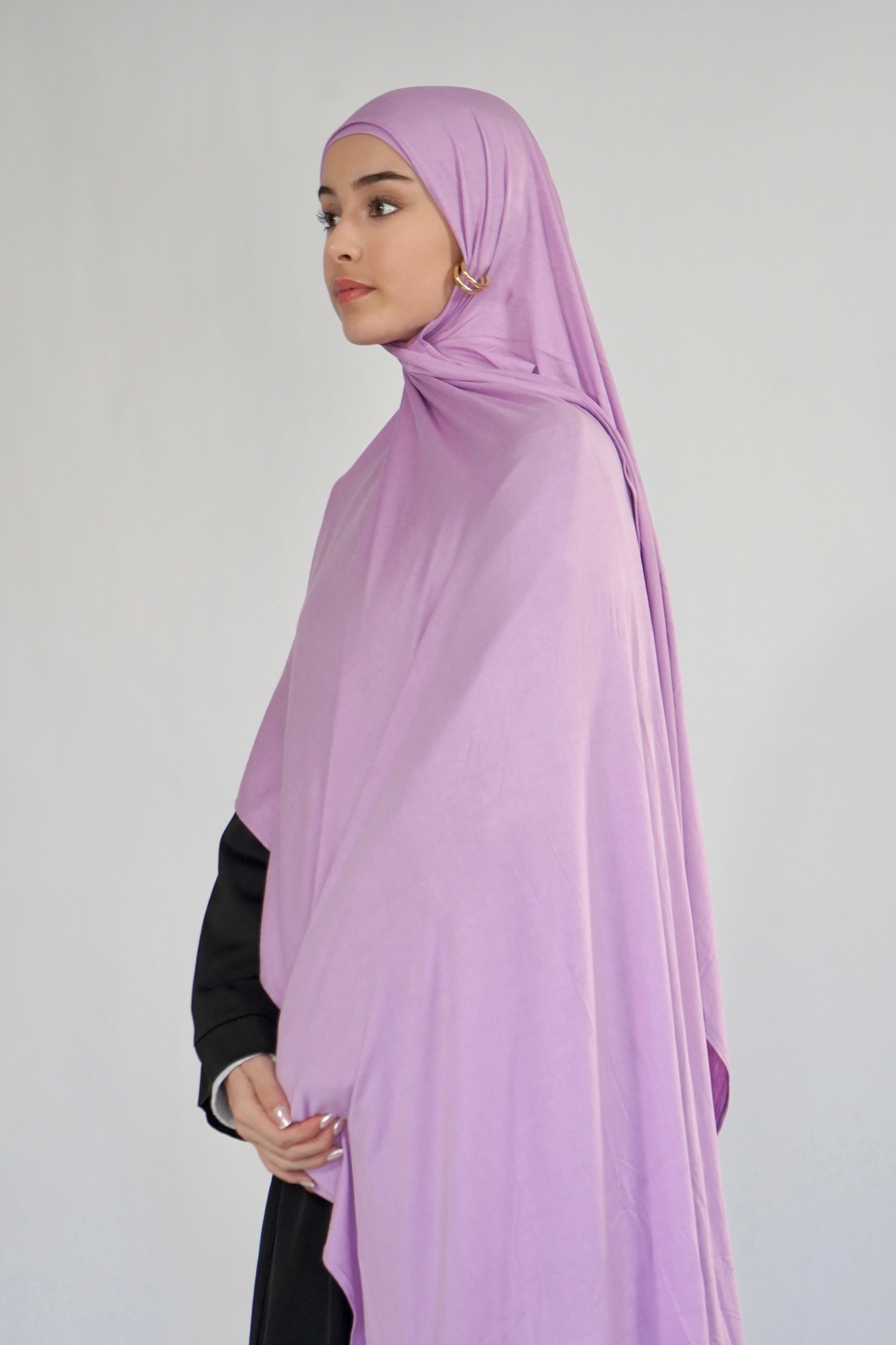 Bamboo Jersey Hijab - Lilac