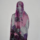 Printed Satin Hijab - Berry Mist
