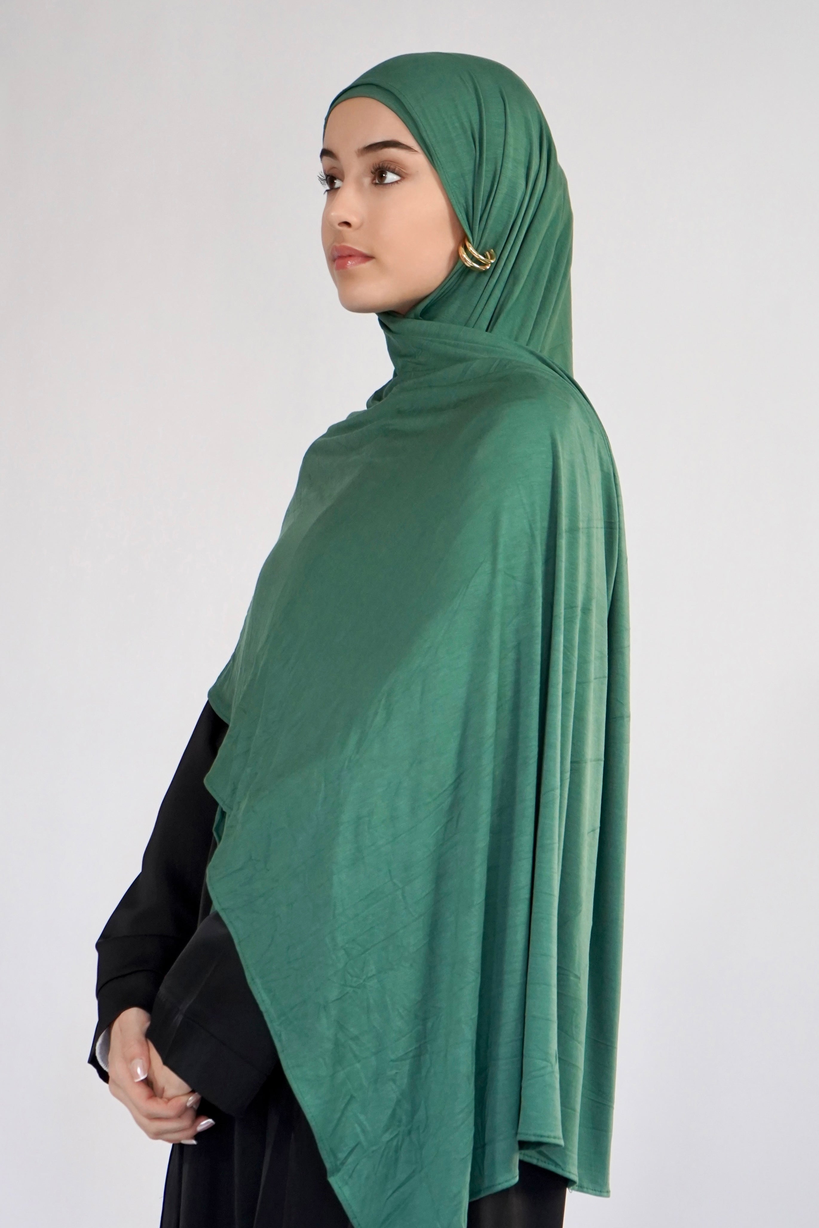 Bamboo Jersey Hijab - Green